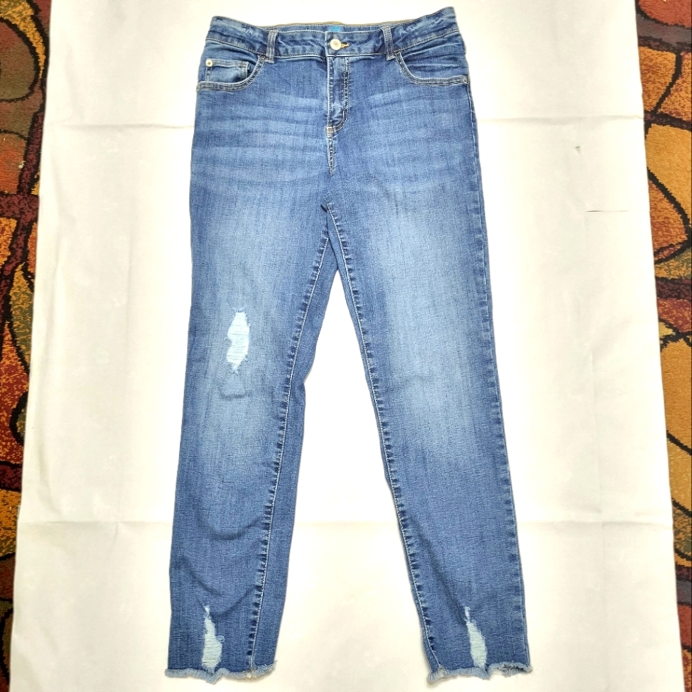 Thereabouts Straight Leg Jeans Girl Size 14 Adjustable Waist